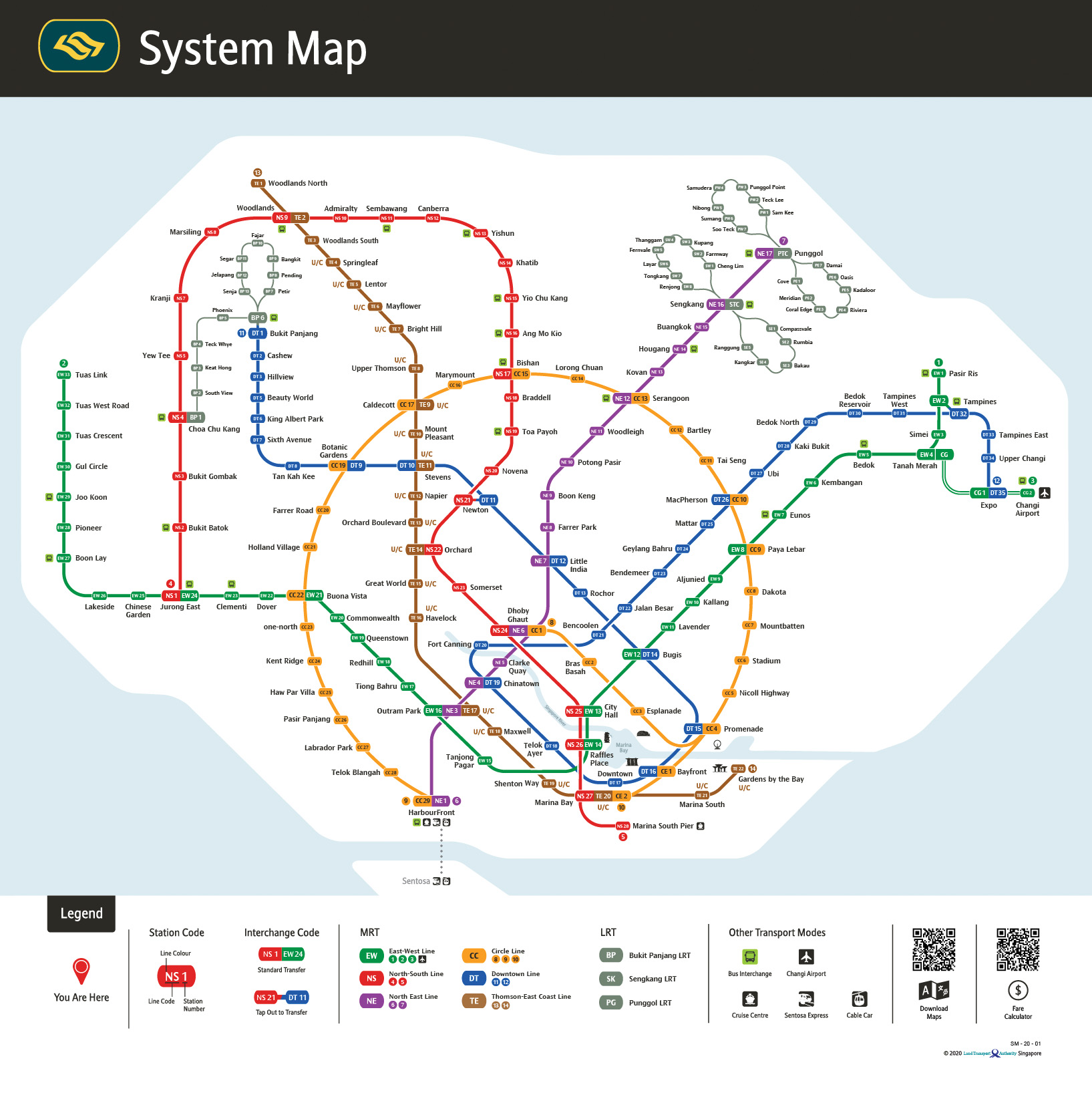 Transit Maps New Official Map Singapore Mrt System Map 2019